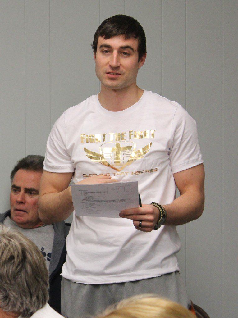 Pete Visintin represents Ageless and advises the council of Ageless' plans for a Farmer's Market.