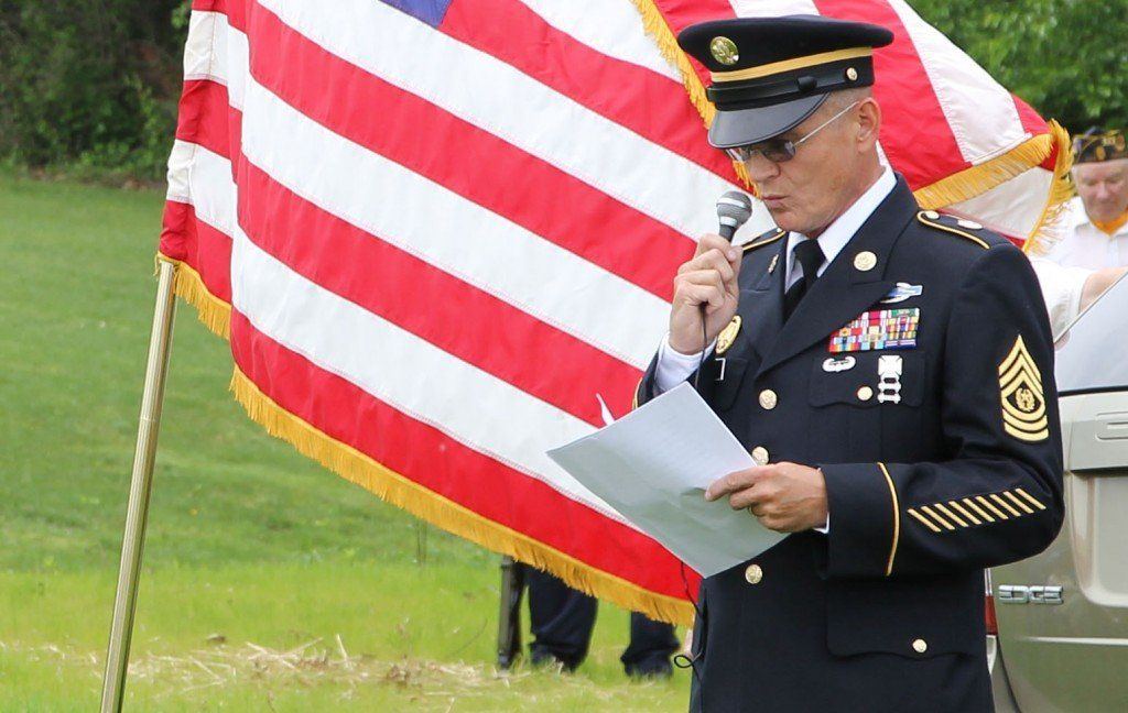 Command Sergeant Major Jack Burns told the citizens to do their duty.