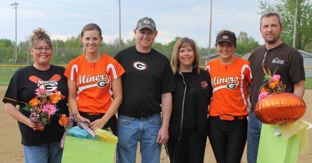 Allison Goldasich and Taylor Monke were recognized as the softball teams' only seniors this week. The ladies went on to beat Pana on senior night. 