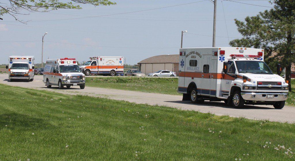 Ambulance crews were the first to arrive on scene.