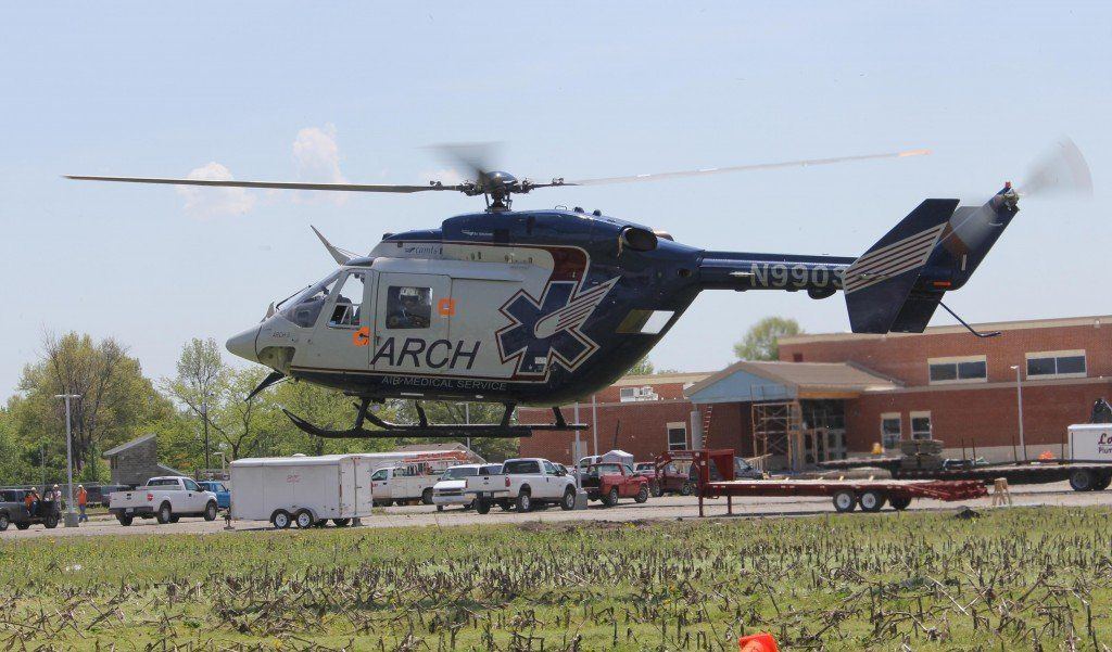 ARCH Helicopter was called in for one severely wounded victim.