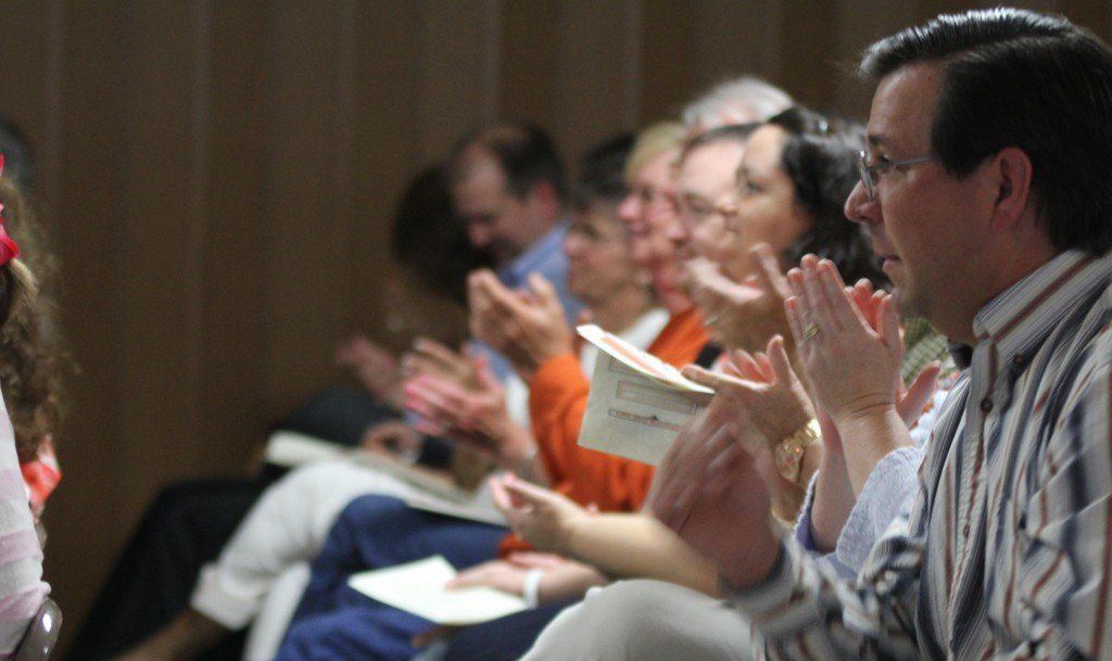 Parents and guests at the GHS Baccalaureate clap after a performer. THe Baccalaureate was well attended. 