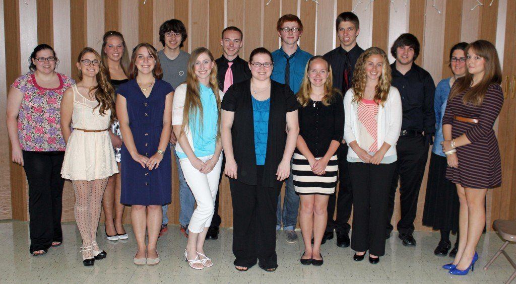 16 students take part in the baccalaureate service. (Not pictured Patterson Friese)