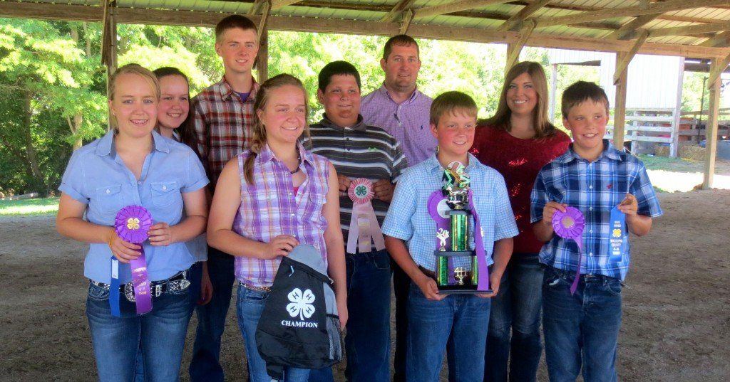 L to R:, Isabelle Wolff, Emily Wolff, Joshua Wolff, Mackenzie Wolff,  Jerod Brown, Judge Jordan Ruppert, Samuel Wolff, Superintendent Rebecca Hurst, and Adam Boeck