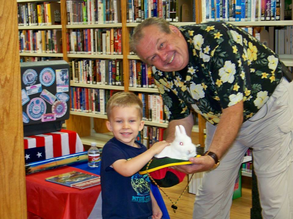 Richard Landry and Snowball presented a magic show last week at the Benld Library. The library was packed for the show as kids and parents alike laughed their tails off. 