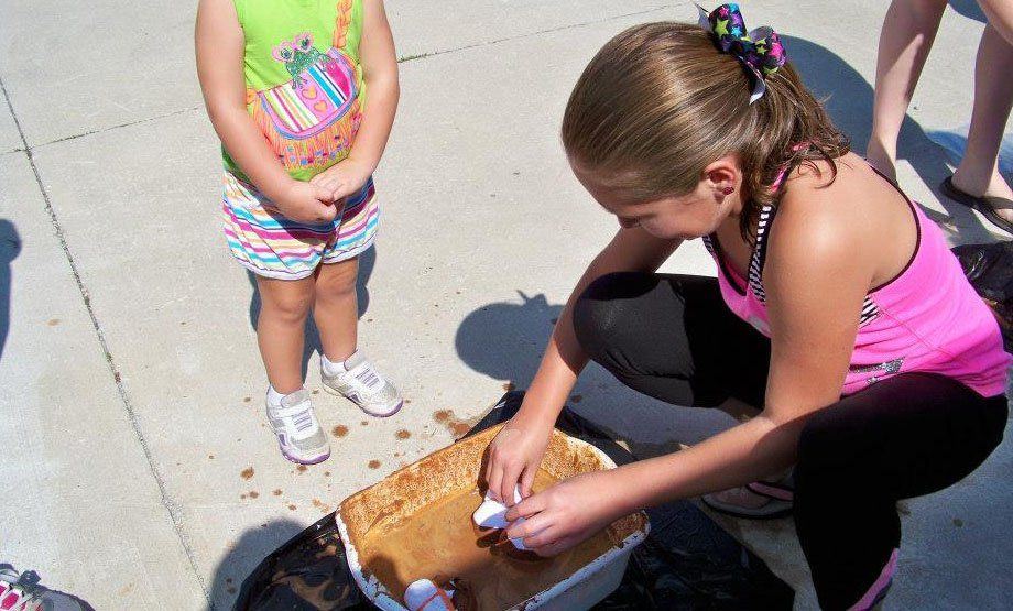 This week at the Benld Library, summer program participants learned how to make dirt shirts.