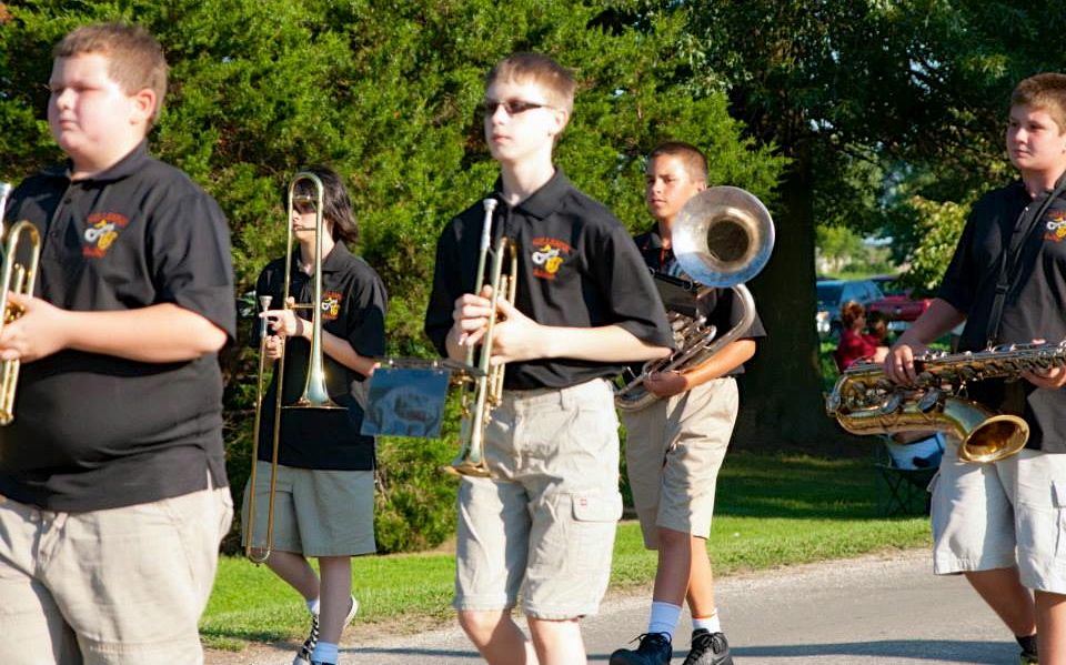 The Gillespie High School band filled the Dorchester Homecoming atmosphere with multiple tunes as they walked through the parade. The band has nearly tripled in size over the past few years.