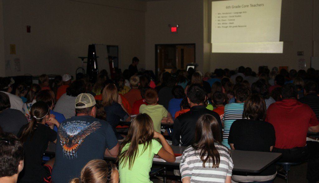 The GHS/GMS cafeteria was filled to capacity Monday evening for the 6th grade orientation. 