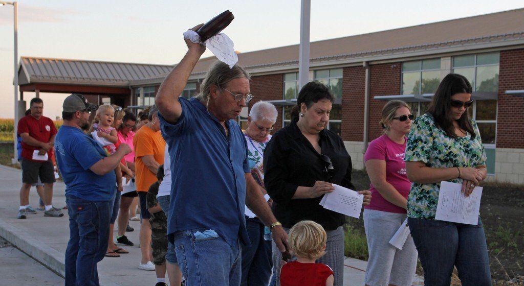 Community members prayed for administration, faculty, and students Monday evening at the new Ben-Gil Elementary School. Read more about the prayer walk. 