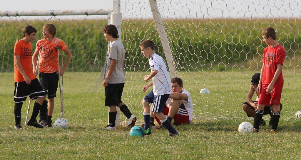 The boys' soccer season is underway! The boys consistently practice for nearly 3 hours each day to ensure they are in prime shape for their first game. Their first game is on August 26 in Edwardsville versus Metro East. 