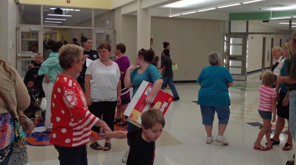 Prior elementary students and new elementary students were able to drop off their school supplies, meet their teacher, and check out the new school building at the open house Wednesday evening. School starts tomorrow! 