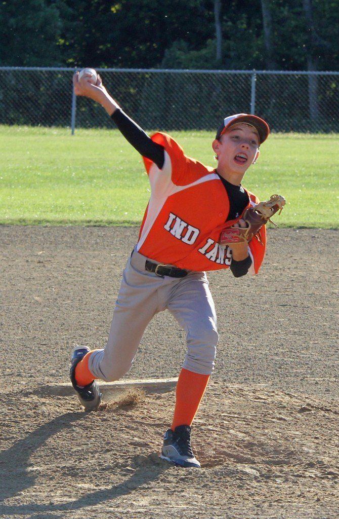 Rylee Bernot tosses in a strike in the Indians regional championship game this week. The Indians came up short, 1-3, and took second place in their regional.
