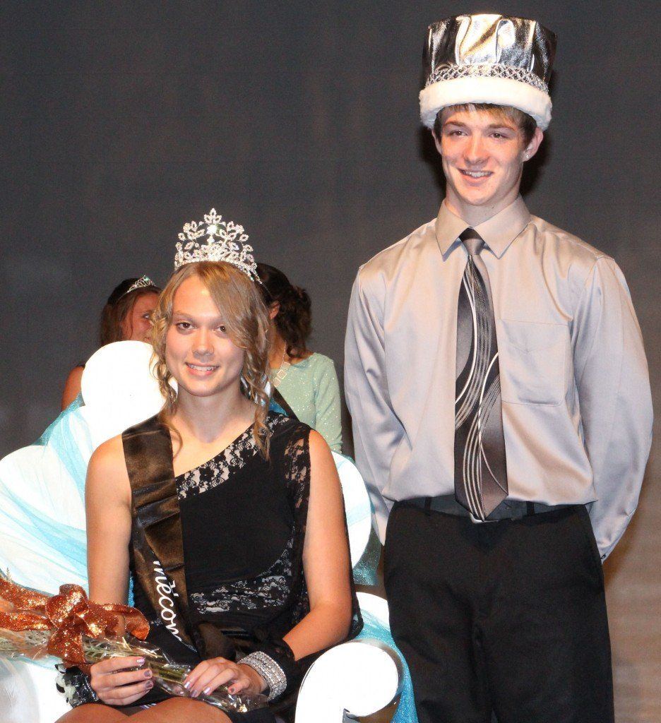 2013 Homecoming King & Queen Kayli Morris and Collin Hose.