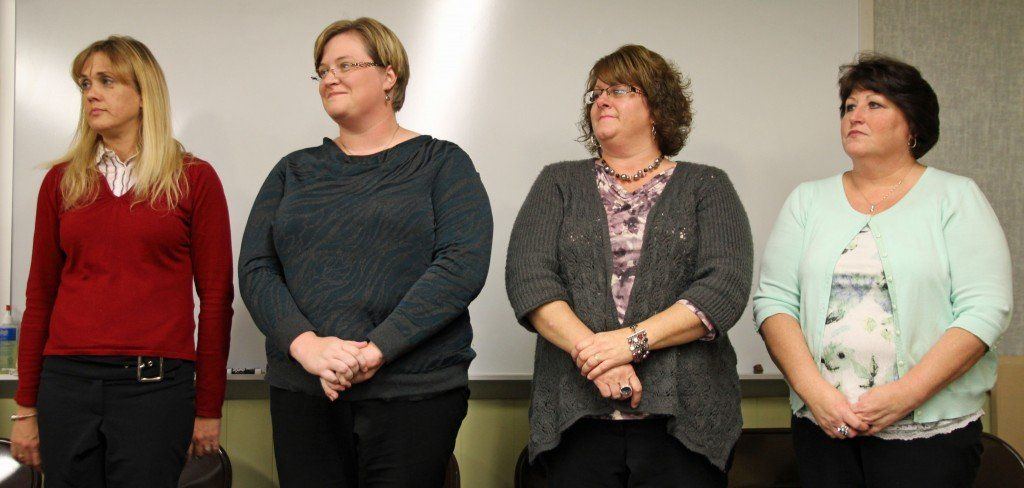 District 7 secretaries were recognized Monday evening at the regular school board meeting. 