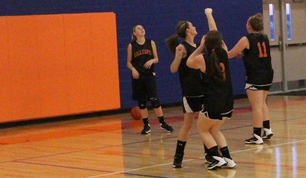The Lady Miners practice for the upcoming season. 