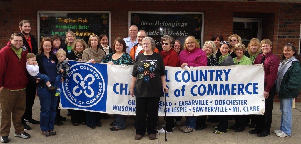 The Coal Country Chamber of Commerce welcomed new member New Belongings Aquatic & Hobbie Center at their location at 114 S. Macoupin in downtown Gillespie. 