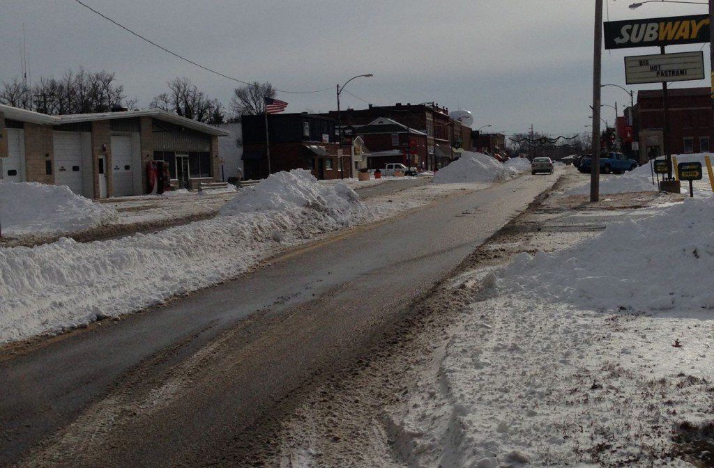 By Thursday, the main roads through Gillespie and Benld were passable as higher temperatures melted the snow. 