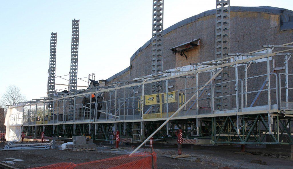 Construction continued this week on the high school gym wall despite frigid temperatures. Read more. 