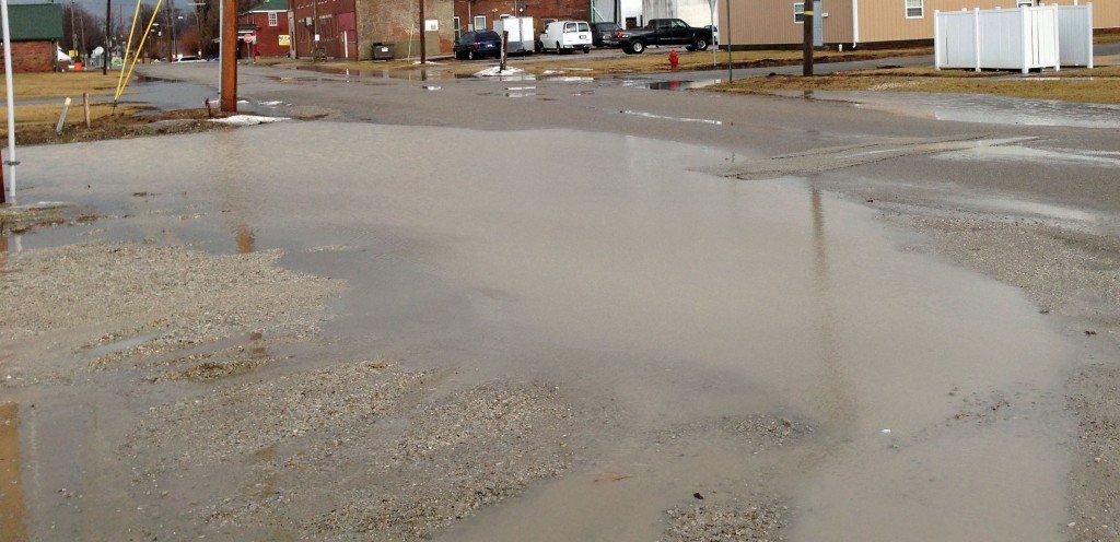 The BenGil area experienced a variety of weather this week. Pictured above, standing water closed streets and made others hard to pass on Thursday afternoon. 