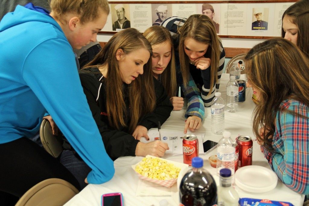 Current soccer players for the Lady Miner soccer team even took part in the trivia night fundraiser last night as over 10 teams competed. 