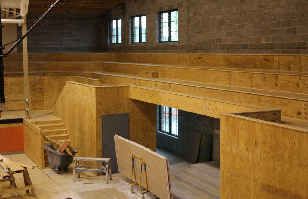 An elevated view shows how much more space is featured for sporting events. 