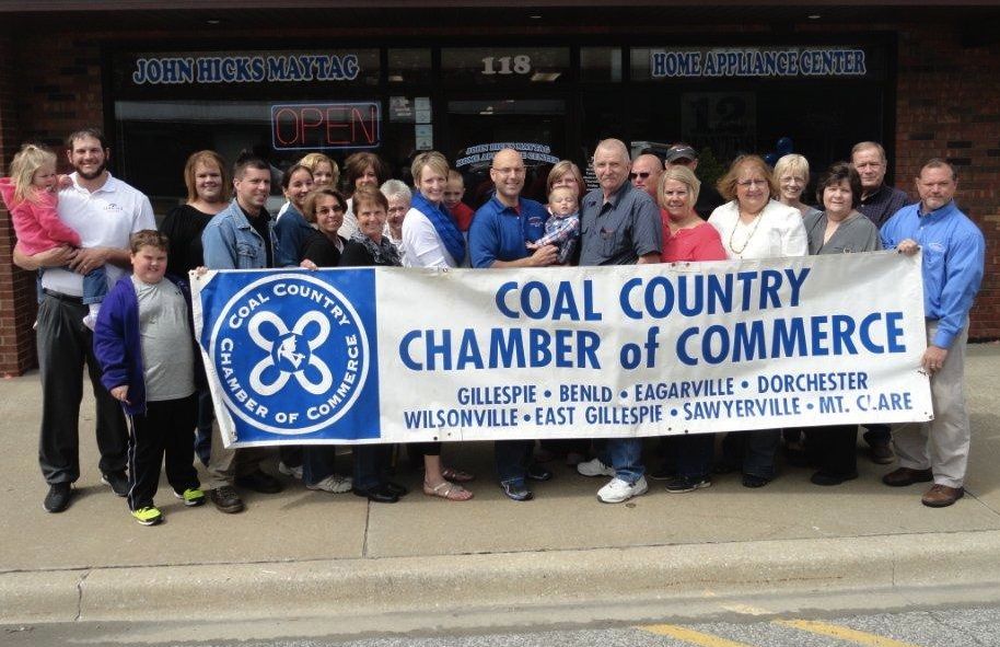 The Coal Country Chamber of Commerce welcomed John and Katie Ronald, new owners of Hicks Maytag, to the BenGil community. 