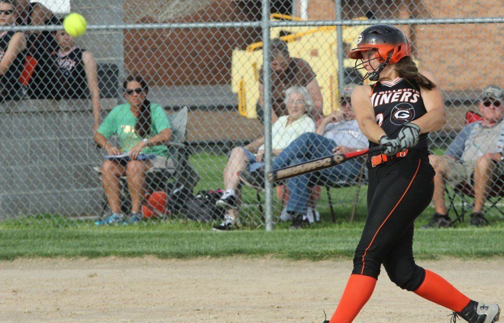 Beth Fields sends the pitch back where it came from in Gillespie's bout with Staunton last week.