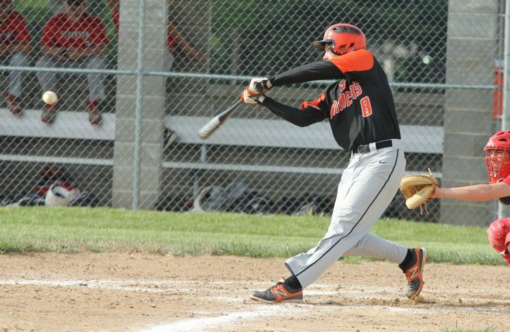 Billy Werner swings for the pitch in Gillespie's 8-1 victory over Staunton. 
