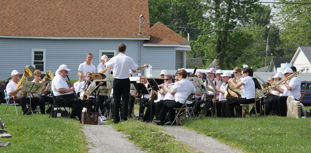 The Heritage Community Band playing at the Memorial Day service in Gillespie.