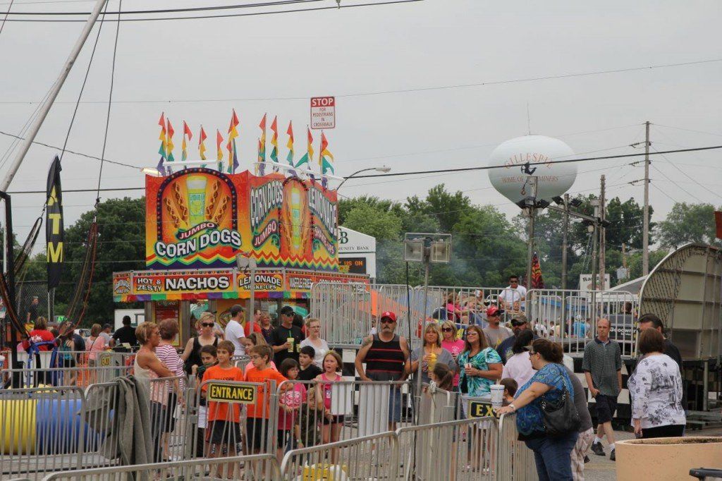 Macoupin Street is lined with people during armbands on Friday evening and Sunday afternoon.