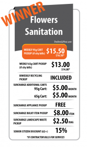 The winning bid from Flowers Sanitation  (Click to enlarge)