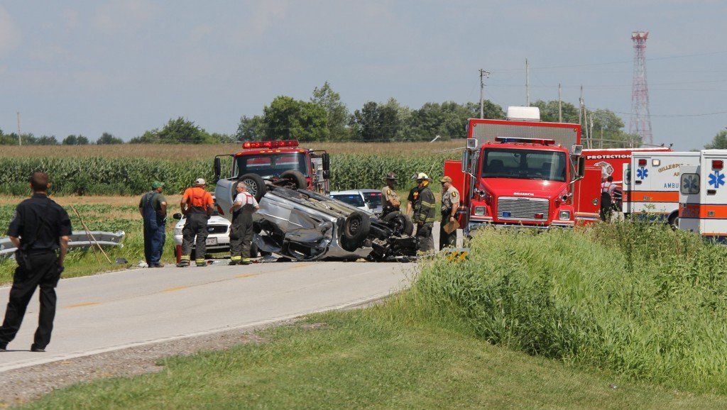 The accident scene on Sunday, July 27.