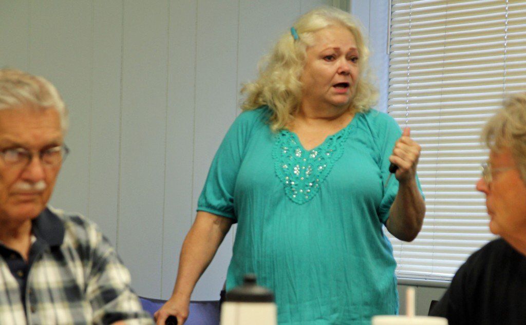 Georgia Reeves pleads for a stop sign on the intersection of 2nd and Chestnut.