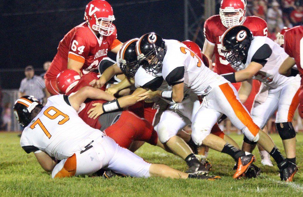 Gillespie's defensive line storms the backfield and tackles the quarterback before he had a chance to do anything. 