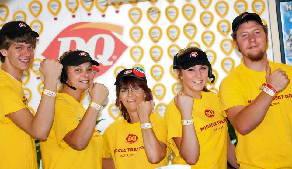 Employees at Dairy Queen of Gillespie show off their support for Children's Miracle Network on Thursday, August 14 during Miracle Treat Day. The Gillespie DQ sold over 250 blizzards on Thursday.
