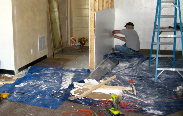 Workers continue to work on the inside of Phyllbena's. Phyllbena's is the new antique mall coming into the former TwinnCo building on the corner of Macoupin and Pine. 