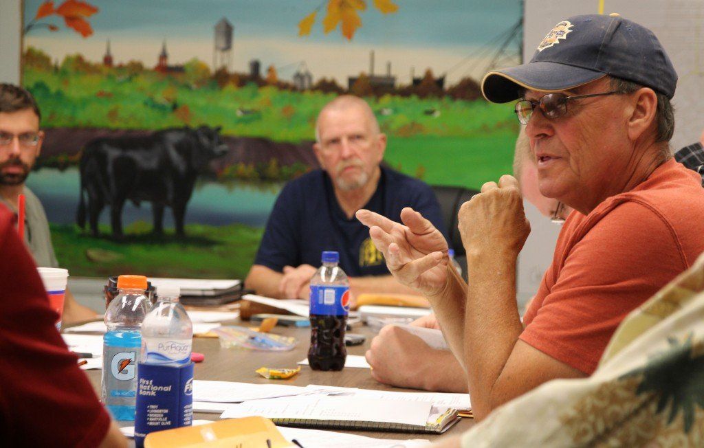 Frank Barrett explains his plan to the council 