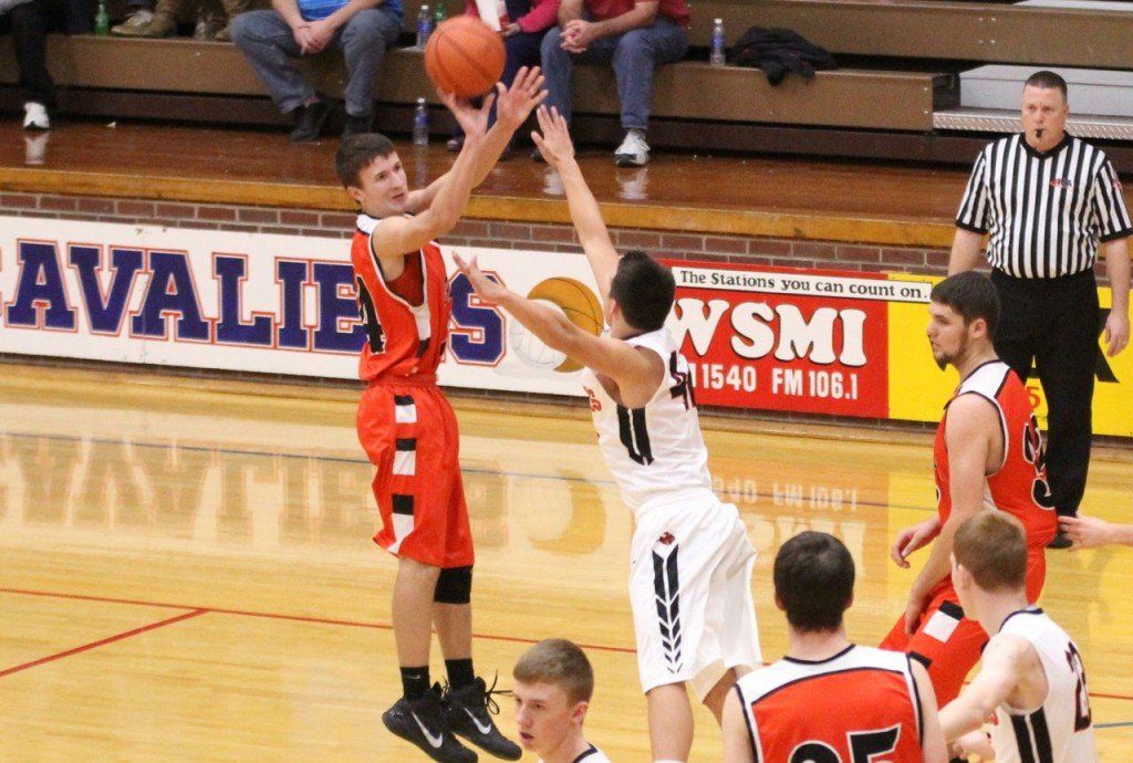 Evan Price gives himself room and shoots over his defender.