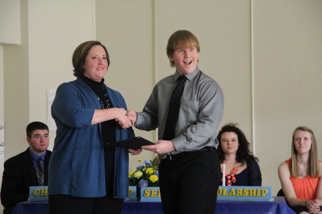 Principal Lori Emmons and Michael Ross