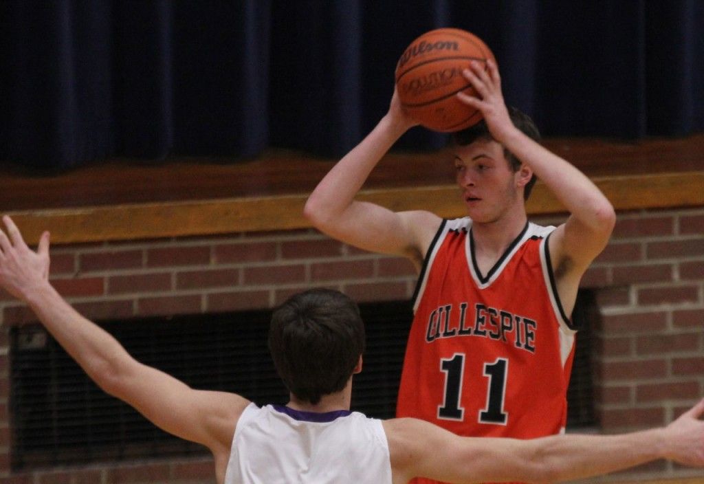 Jacob Alepra scores 2 points for the West team in Sunday's Carlinville Rotary's All-Star Classic. 