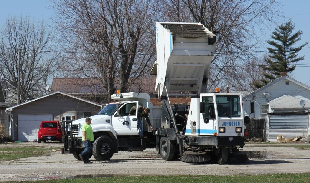 Gillespie's street cleaner was put back into commission this week. 