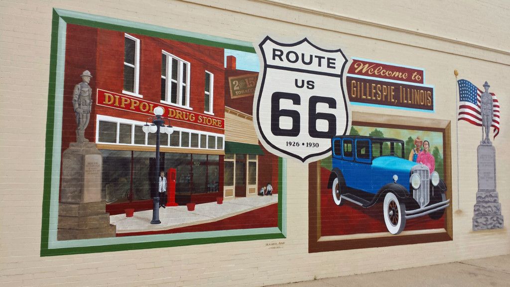 The mural on the side of Michelle's Pharmacy in Gillespie was finished last week. 