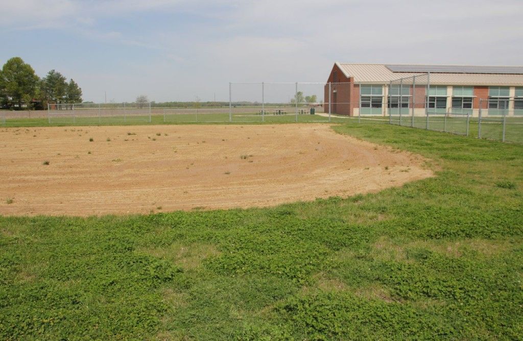 The unfinished softball field located at the new Ben-Gil Elementary School.
