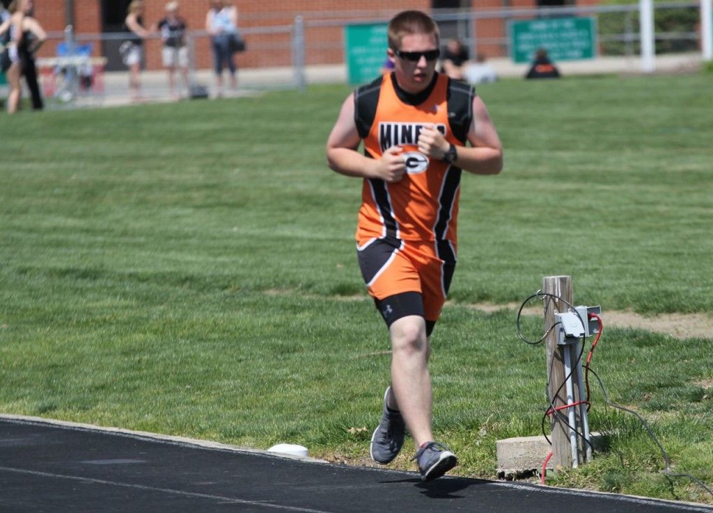 Jake Martin running in the 1600m race.