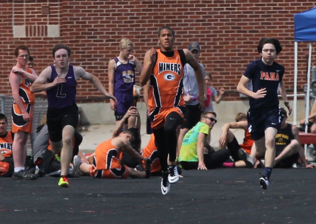 Terrance Irvin in the 200m dash.