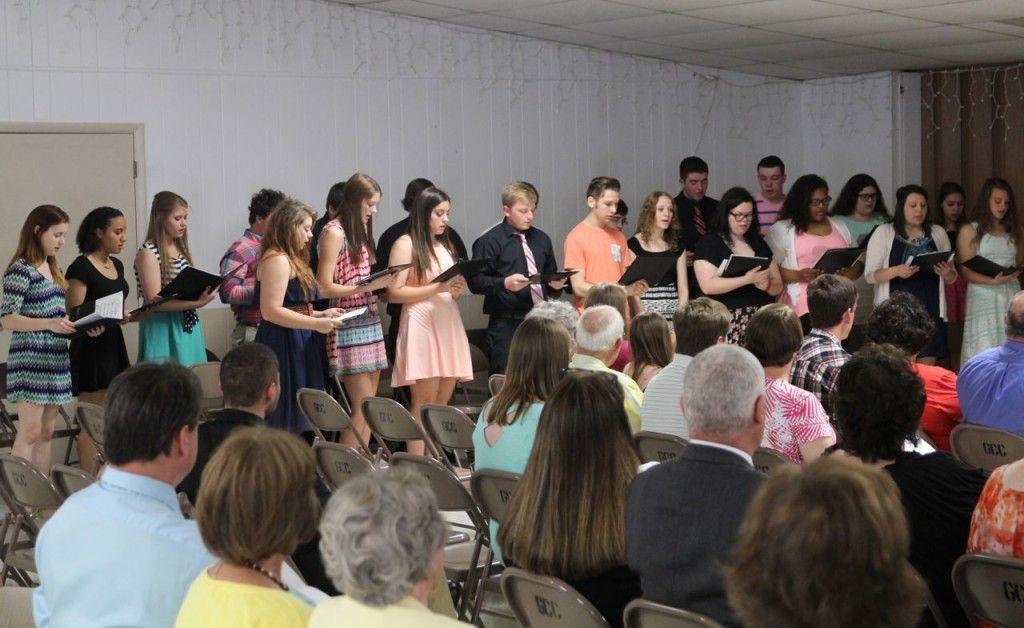 The Gillespie High School choir led the baccalaureate service with three songs. 
