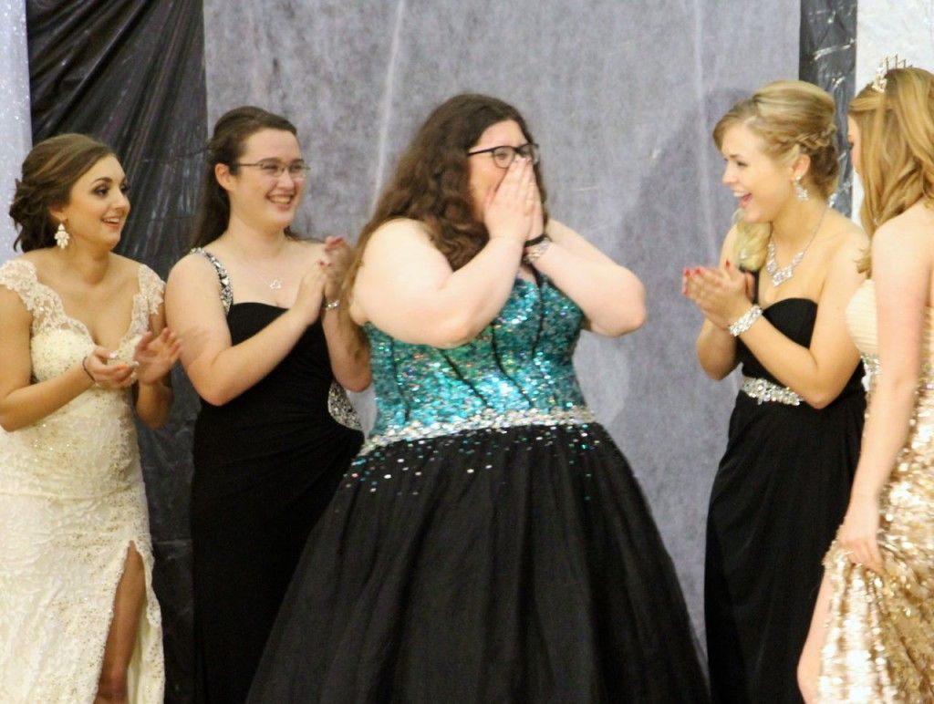 Meghan Sillman was shocked after hearing she was elected 2015 Prom Queen. Josh Friese was elected King. 