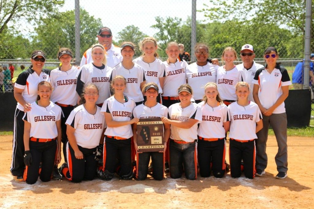 Gillespie Miners softball team 2015 Regional Champions