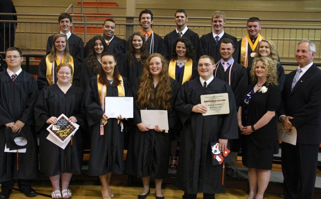 Partnership president John Fassero, Jr., and director Brandi Bunn presented graduates with the scholarships.