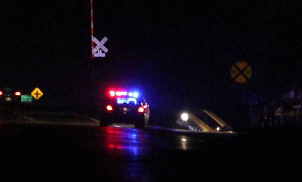 Gillespie Police officers on scene Sunday evening. 